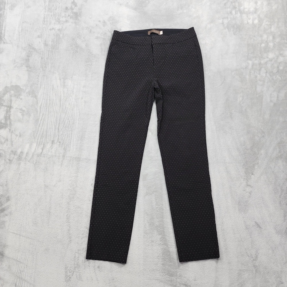 Crosby. Pants Womens 6 Black White Polka Dot‎ Slim Ankle Stretch Office Casual